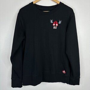 Authentic Moose Knuckles Crewneck Pullover Sweatshirt Black Size Medium